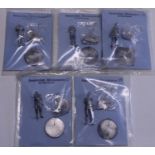 Five sealed Sovereign miniatures military models by John Tassell