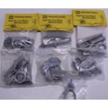 Seven assorted metal military model kits