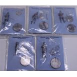 Five sealed Sovereign miniatures military models by John Tassell
