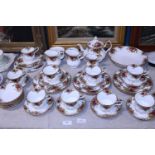 A large Royal Albert Old Country Roses tea service