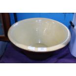 A large antique enamel mixing bowl shipping unavailable