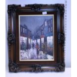 A framed oil on canvas by Barry Hilton 60x50cm