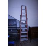 Two metal step ladders. shipping unavailable