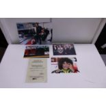 Five hand signed photographs all signed by various Formula 1 drivers with COA