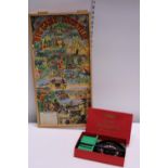 A vintage Bagatelle game and a boxed vintage roulette game, shipping unavailable