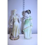 Two Welsh Crest ceramic figurines