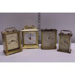 Four carriage clocks in working order