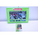 A boxed vintage Subbuteo table soccer game and spare boxed team