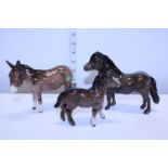 Three smaller Beswick horses