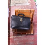 Two vintage briefcases, shipping unavailable