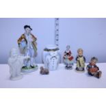 A selection of figures including, Snowbaby, Hummel and Royal Doulton