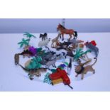 A selection of children's toy animals