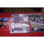 Five hand signed Formula 1 photographs all signed by various drives all with COA