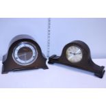 Two vintage mahogany cased mantle clocks (for spares and repairs)