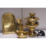 A vintage gold plated samovar with bowl and jug, made in Iran. Shipping unavailable