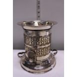 A quality Sheffield silver plated oil burning tureen warmer