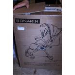 A boxed Sonarin baby stroller (unchecked) (not in original box, image used for illustration only)