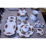 A selection of Royal Albert Old Country Roses including cake stand, sandwich trays etc