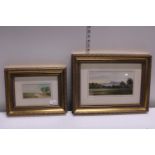 Two framed watercolours signed Jaunty