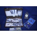 A job lot of assorted collectables including flatware