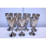 A selection of silver plated goblets