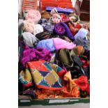 A job lot of assorted scarves including silk examples