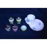 A selection of assorted ceramics including two Royal Worcester egg coddlers