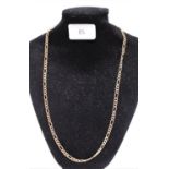 A 9ct gold necklace 19g 56cm overall length