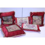 A selection of vintage cushions
