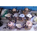 A job lot of early 20th century bone china teapots etc, shipping unavailable