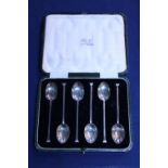 A set of hallmarked for Birmingham silver coffee spoons