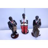 Three handmade Jazz trio figures