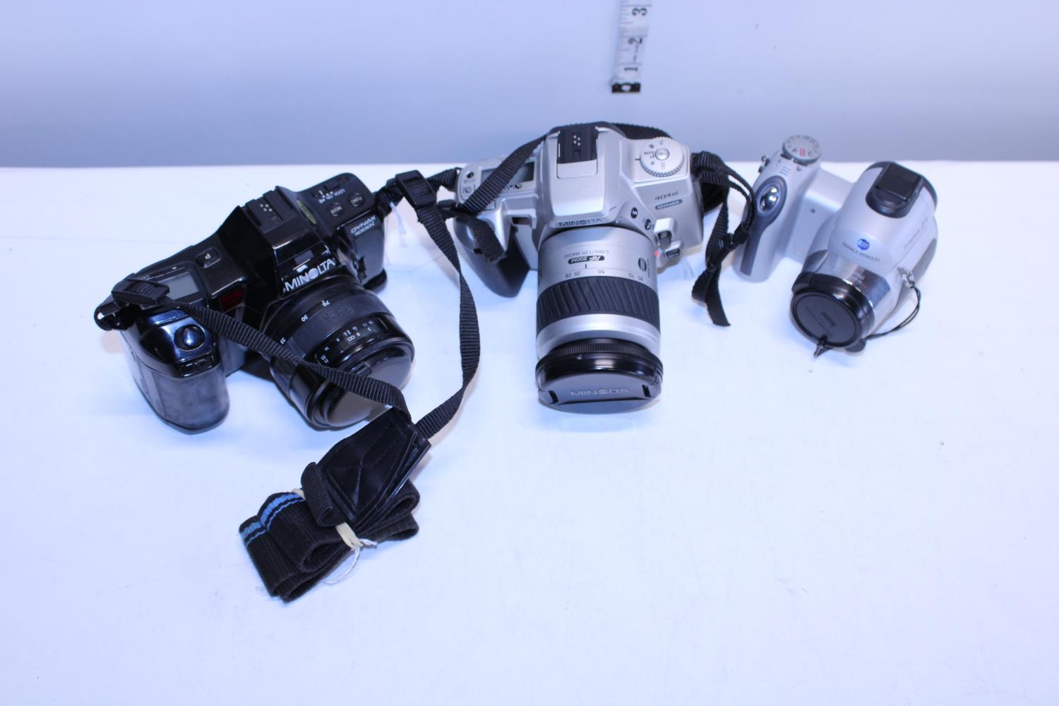 Three assorted Minolta cameras (untested)