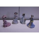 Four Coalport ladies