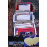 Three boxes of mixed genre LP records, shipping unavailable