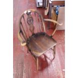 A Ercol carver dining chair, shipping unavailable