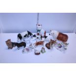 A job lot of ceramic animals including Beswick examples a/f