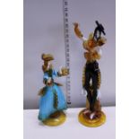 Two Murano glass figures tallest h50cm, shipping unavailable