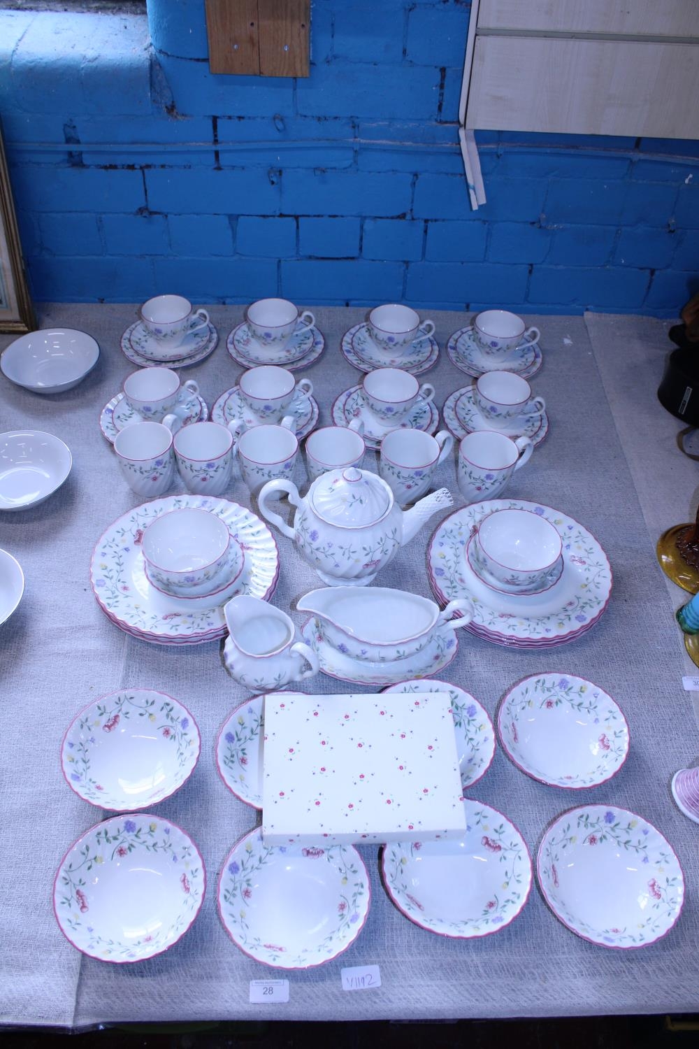 A comprehensive Johnson Brothers dinner service, shipping unavailable