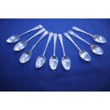 A selection of hallmarked silver teaspoons 112g total weight