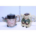 Two novelty toby jug teapots Beswick and Tony Wood
