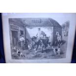 A large lithograph - The Tail of a Hunter 19th century shipping unavailble