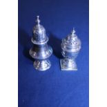 Two hallmarked silver pepperettes 69g