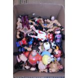 A job lot of assorted WWE and other figures