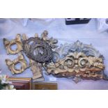 A job lot of vintage photo frames and assorted mouldings etc