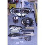 A job lot of vintage and antique plated ware