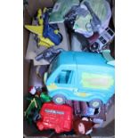 A job lot of assorted toys and other items