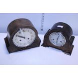 Two 1930's wooden cased mantle clocks a/f