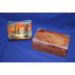 Two vintage wooden boxes