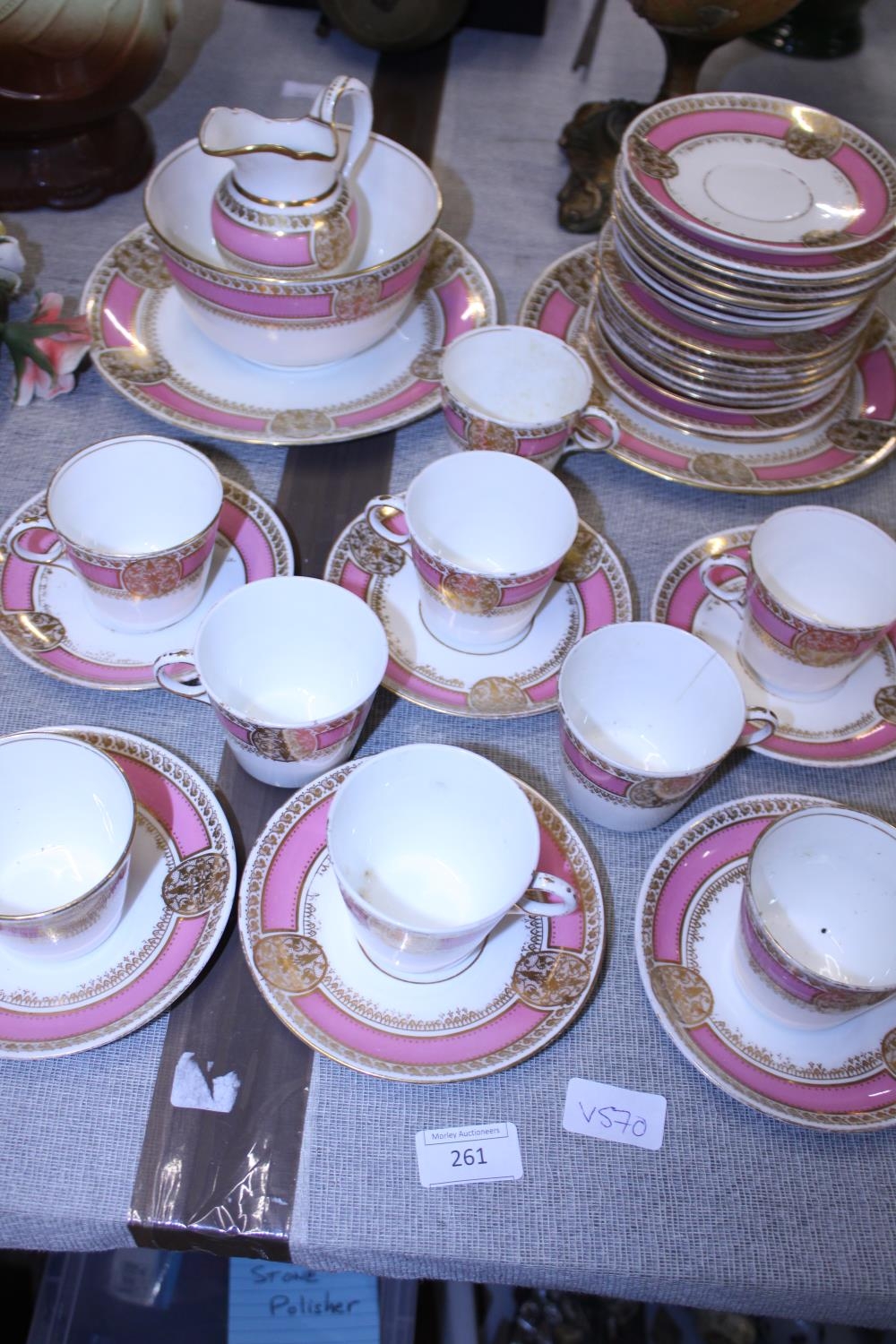 A Edwardian bone china tea set, shipping unavailable
